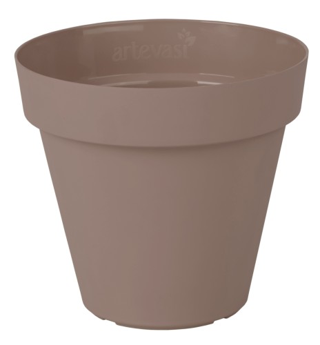 Buiten bloempot Capri rond 25x h21,3 cm Taupe